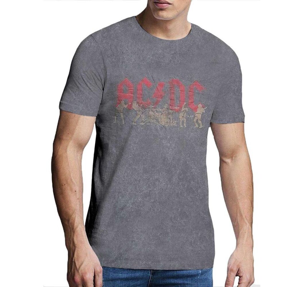 AC/DC Unisex Adult Silhouette T-Shirt / Charcoal Grey